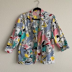 80s vintage abstract blazer from Finland! S/M